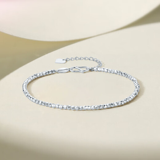 Saturday Fortune PT950 platinum bracelet for women, flashing and dancing bracelet for girlfriend B0713486, about 3.91g 16+3cm