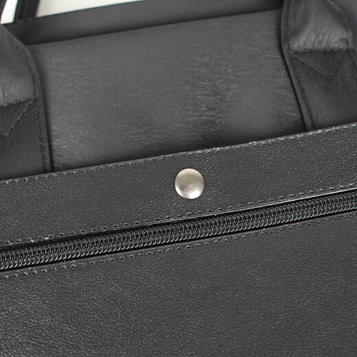Jiandeng große Kapazität Portable Aktentasche Geschäftstasche verdickte Kleidung-resistente wasserdichte Tasche Leinwand zum Drucken von Logo Reißverschluss Leinwand Tasche 826 Schwarz Länge 38 cm * Breite 6 cm * Höhe 30 cm