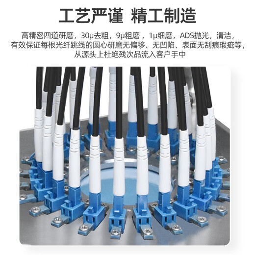 优普连 耐磨TPU铠装野战光纤跳线SC/FC/LC单模双芯光缆2芯/4/6/八芯超柔软室外光纤线 5.0MM野战铠装单模双芯FC-FC 300米