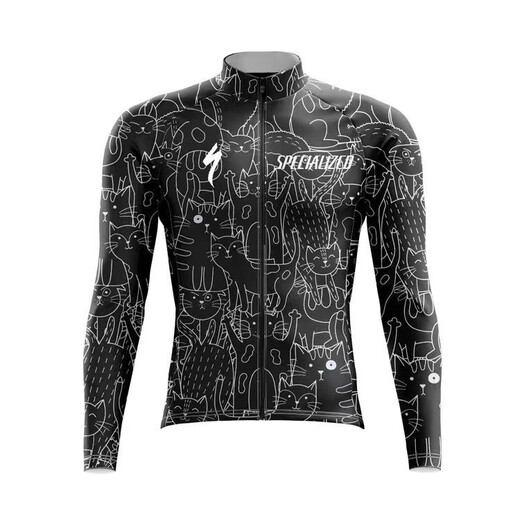 Zailu Lightning Cycling Jersey Road Bike Cycling Equipment Cycling Jersey Suit Cycling Bib Pants Close-fitting Short-sleeved Top White Long-Sleeved XS One-size-fits-all xs