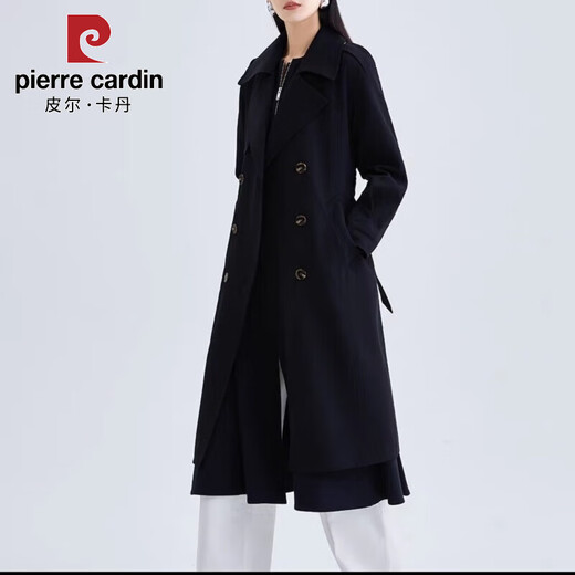 Pierre Cardin 2025 Herbst Neue Frauen mit mittlerer Länge mit einem super guten, schlängenden lockeren losen Jacke Khaki L 105-130jin [Jin entspricht 0,5 kg]
