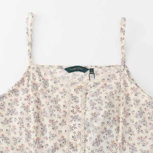 Wancaoyi 2025 summer new casual loose lace two-piece fashion suit off-white S