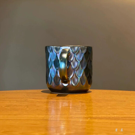 Starbucks 50th Anniversary Limited Edition Mermaid Cup Colorful Fish Scale Bronze Ceramic Cup Mug Water Cup Coffee Cup Single Cup + Original Box 414ml Free Handbag