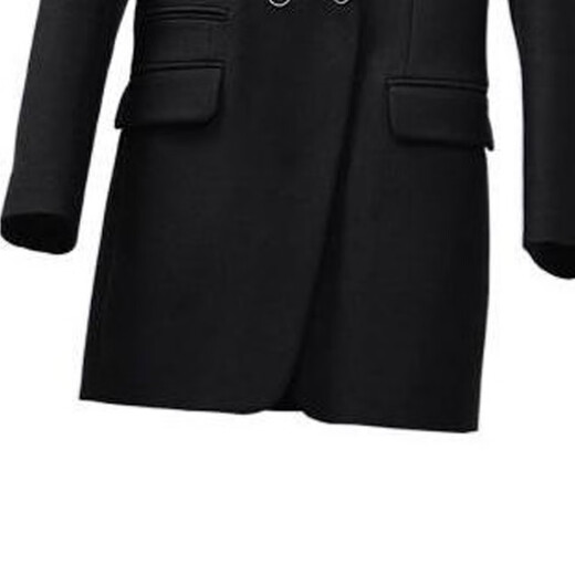 爱马仕（HERMES）七夕情人节礼物】爱马仕 FW22 纯色双排扣西装外套  黑色 黑色 均码 34