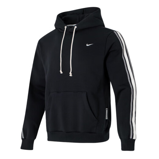 耐克（NIKE）卫衣男装外套夏季新款训练运动连帽防风休闲加绒套头衫HJ3882-010 HJ3882-010黑/淡象牙白 2XL