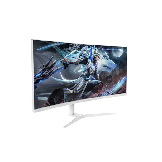 星华辰38英寸4K超宽曲面21:9带鱼屏显示器专业电竞游戏炒股办公台式电脑旋转升降34英寸低蓝光IPS屏幕 皓月白 38英寸4K+144HZ+IPS曲面LG屏