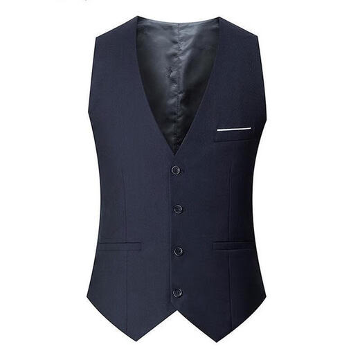 ZoScheck Korean version jacket suit men's vest men's horse clip slim and handsome business casual professional groomsman formal wear black XL