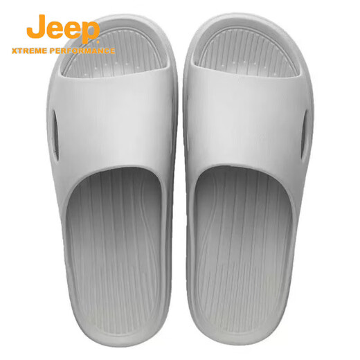 吉普（JEEP）拖鞋男士夏季外穿2025新款家居室内浴室防滑eva不臭脚凉拖鞋男款 212厚底灰色(3cm厚底)/旗舰官方 40 41(适合平时39-40)