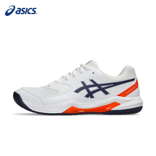 ASICS tennis shoes men's professional wear-resistant cushioning sports shoes spring stable training shoes GEL-DEDICATE 8 white/orange-110 44.5