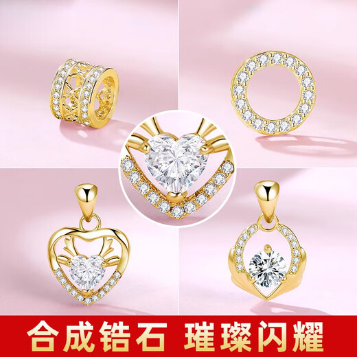 Fat Donglai quality single pearl pendant without chain 925 silver four-leaf clover necklace for women 18k gold and (gold single pendant) XL100287-small waist