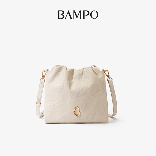Banpo -Dekoration (Bampo) kleine Geldbörse, obere Schicht Cowide Crossbody Bag 2025 Neuer Pendler Müllsack Wasser Eimer Beutel Poria White 112