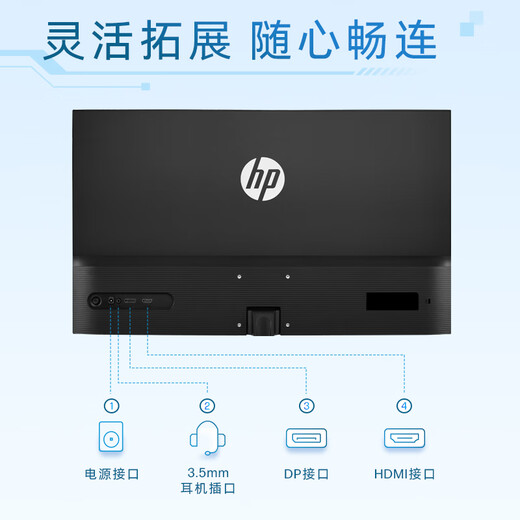 惠普HP星Vision Pro27英寸显示器 100Hz高刷  IPS技术 三微边设计 低蓝光爱眼 电脑办公显示屏 S27