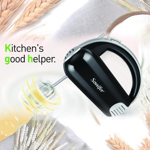 MPPMCK German imported quality Sonifer electric egg beater household handheld mixer egg beater egg white cream S black_5 speeds