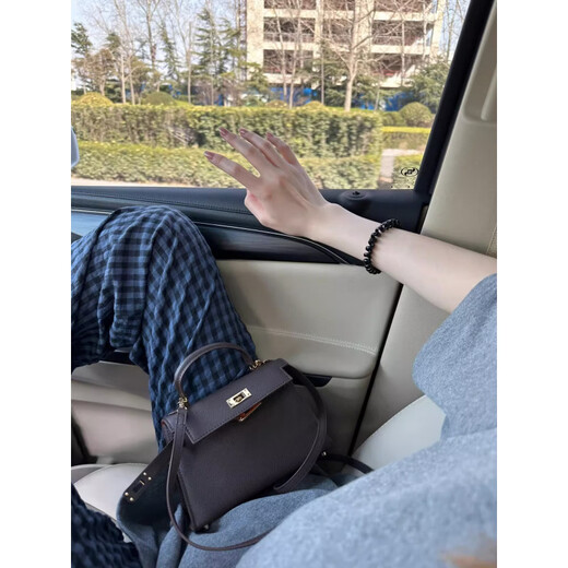 HUALIN FASHION韩风T恤睡衣女宽松格子长裤家居服休闲套装2025 683短长纯色格子 180 XL