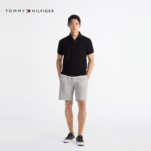 Tommy Hilfiger [Softitud] Summer Men's Pearl Mesh Business Color sólido Slim Camiseta de manga corta Poloj9197