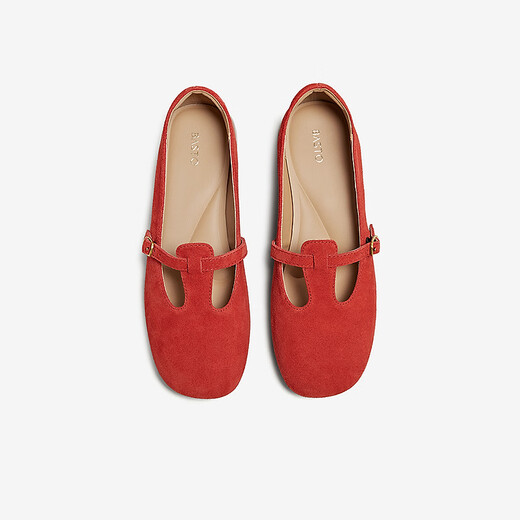 
Best 2025 autumn new Mary Jane shoes simple retro light mouth thick heel women's singles shoes B9929CQ5 red 36