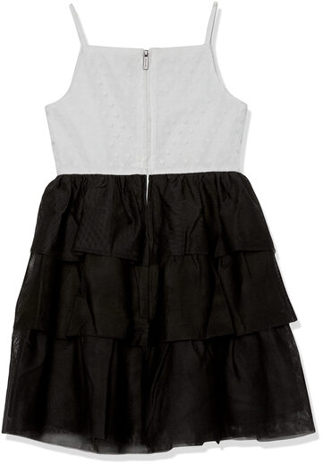 Calvin Klein Girls' Traditional Party Dress, Slim and Flare Silhouette, Black/Ballet Shoes Black/Ballet Shoes 5