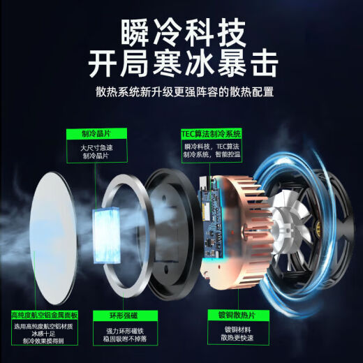 E 修派手机散热器磁吸半导体静音降温风冷背夹神器平板直播专用风扇 type-c数据线（颜色随机发）