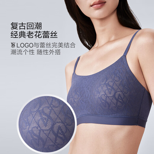 Victoria's Secret 50% de réduction Victoria's Secret Classic Classic Logo Presbyterian Lace Back-Customer Gift Style Bra Underwear Women's Thin Style 14F7 Mocha Brown-6630 XS