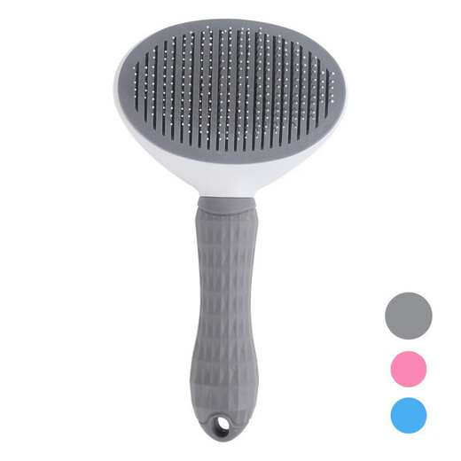 Lihao cat comb to remove floating hair, combing brush, dog hair removal, cat hair removal tool, cleaning long-haired pet, cat and dog supplies, best-selling model - gray, one-click hair removal, pet needle comb