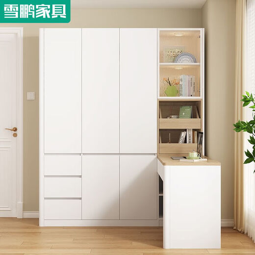 Wen Shiou's home arc corner wardrobe dressing table cloakroom bedroom children's desk bookcase integrated custom 6A53 style 12156*1700*2100