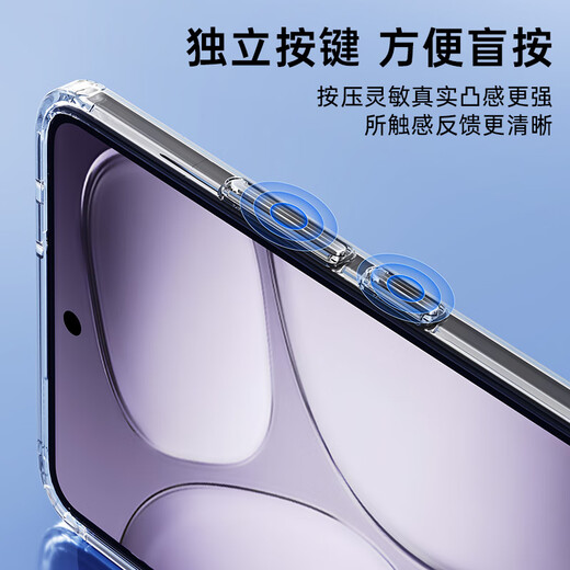 
Biyazi suitable for Redmi k70 Supreme Edition mobile phone case Xiaomi Redmi k70 Supreme Edition protective case Fully-pack anti-fall thin airbag frame transparent armor case JK691 transparent