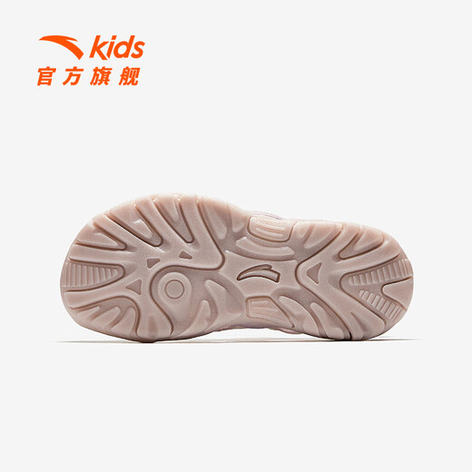 ANTA children's shoes, children's sandals, girls' shoes, 2025 summer new outdoor Baotou outdoor sports beach shoes for girls, ivory white/light pink-1 36
