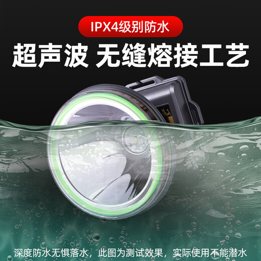 Niu Wang Qiang Lámpara de cabeza calva Gran punto de luz grande impermeable al aire libre y brillante a largo plazo, operación de largo alcance, pesca nocturna, corrida de mar, NW-869 blanco Super Light-Super-7200mAh