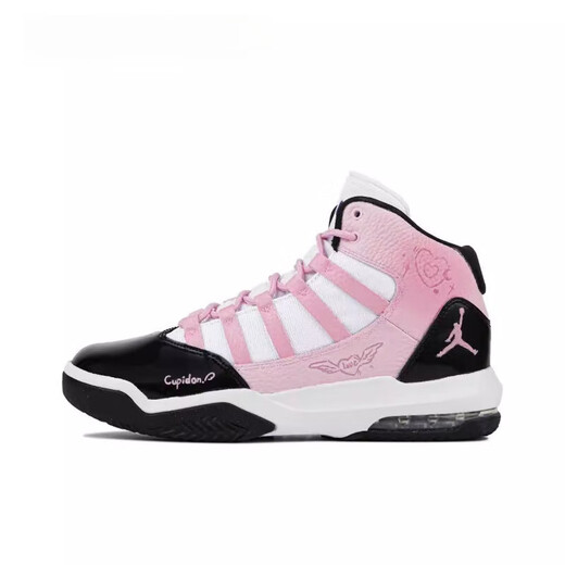 耐克（NIKE）球鞋定制 Jordan Max Aura 1 童趣聚会 中帮复古篮球鞋 黑粉 AQ9214-121Team4-女款恋歌 35.5