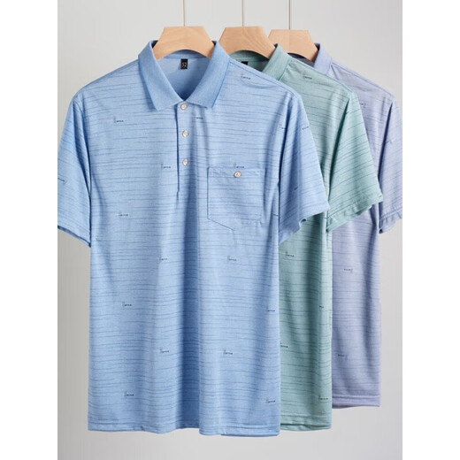 T-shirt à manches à manches courtes de glace à revers de papa pour T-shirt décontracté pour hommes d'âge moyen pour le polo mince d'âge moyen et âgé