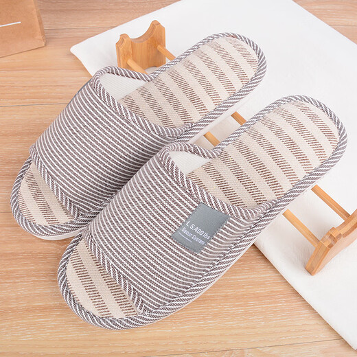 Sandalias de verano de lino de tamaño grande de Xuanmulin Four Seasons Four Seasons 47 HOMBRES HOMPRESOS ANTIA Y AUTOL ANTRADO ALGODO Y LINEN 6630 MARRÓN 35-36 36-37 APTITA PARA PESTORES DE TIZ
