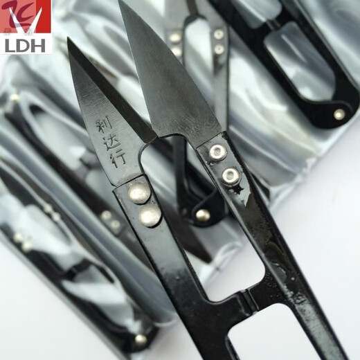 利达行纱剪小剪刀线头剪刀型剪刀弹簧不锈钢裁缝剪十字绣剪 利达行六把装