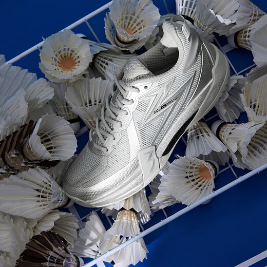 361 Men's and Women's Badminton Shoes Winning PRO Summer New Breathable Anti-Slip Training Sports Shoes Photon Gray/Silver White 40