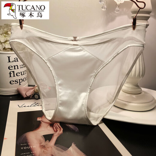 Pájaros carpinteros huecos de malla sexy bragas de encaje para mujeres tentadoras calientes calados medio-butt algodón de algodón transpirable verde 695b talla individual