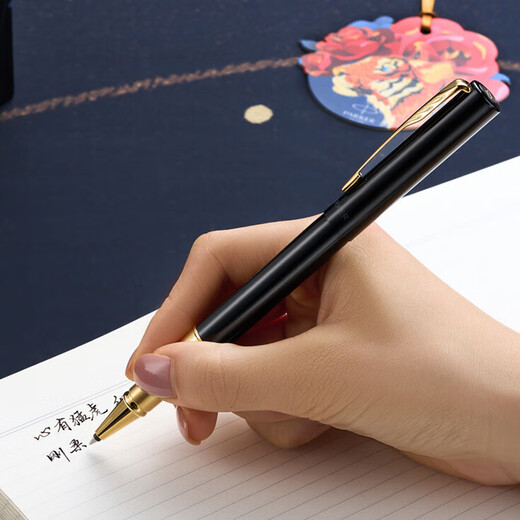 PARKER Wyatt Business Ballpoint Pen Set Business Gift Free Customized Engraving Graduation Day Gift Souvenir Ballpoint Pen College Entrance Exam Gift Wyatt XL Phantom Black Gold Clip Ballpoint Pen