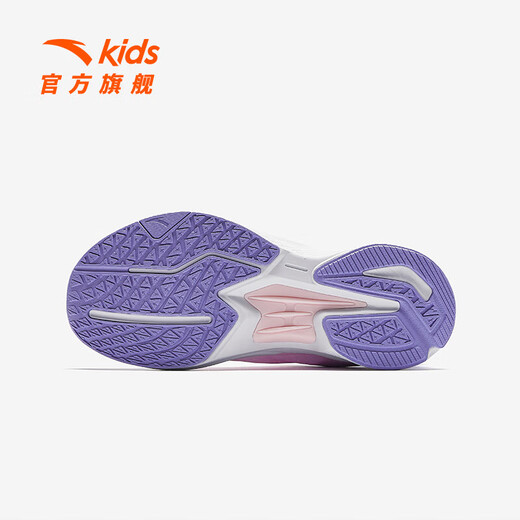 Anta children's sneakers girls' shoes 2025 summer new product mesh breathable knob button stubborn running shoes [women's style] white/cute pink/fresh purple 5509-1 36