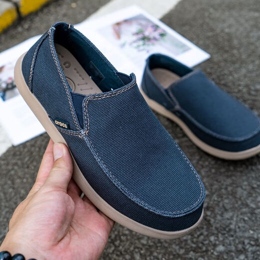 Zapatos de lona para hombres de Kalochi para hombres con un pie perezoso casualidad baja baja alucinable Los zapatos para hombres aman livianos y sin deslizamiento azul marino 42 tamaño 42 m9