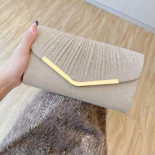 Djimylmodemtemperaturkupplung Neues 2025 Socialite-Bankettketten One-Shoulder-Abendessen Cheongsam Dress Bag 520-goldene silberne Abendkleiderbeutel