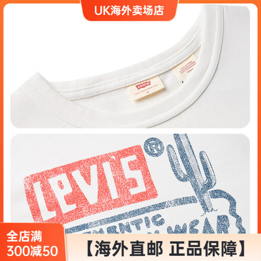 李维斯（Levi's）【日本直邮】Levi's夏季女士美式针织休闲印花短袖T恤A9276春夏休 粉色 XS