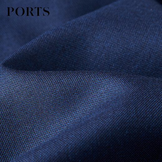 PORTS Men's Fashionable and Comfortable Silk-Wool Blended Lapel Windbreaker MD8T010KFF007 Navy Blue S