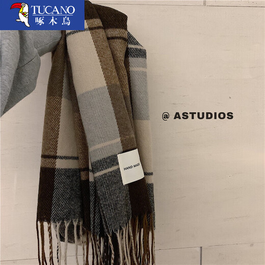 Bufanda de carpintería bufanda para hombres de invierno para hombres 2024 Nuevo estilo para novio versátil bufanda calurosa para hombres para mujeres otoño y café gris de invierno versátiles versátiles versátiles