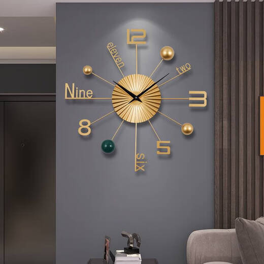 Yonghuan Wall Clock Salon Room Nouveau italien Luxe Luxury Corloge de luxe moderne simple ATMOSPHERIE CRÉATIVE MORDE MOURTÉE MALL