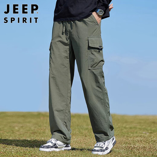 
JEEP SPIRIT Jeep Working Pants Men's Casual Pants Men's Quick Dry Pants Men's Spring and Summer Loose Straight Sports Charge Pants