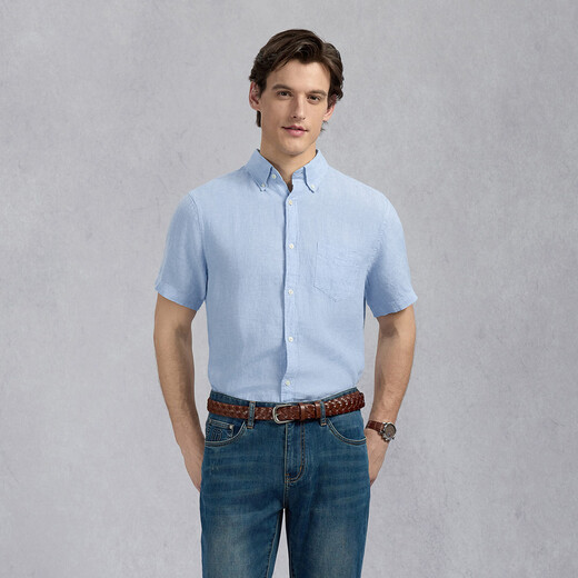 
GANT/Gantt [100% linen] Summer men's cool shirt breathable and simple American casual short-sleeved shirt 110 white M