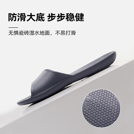 Goluofei Taiwan Eva Pantoffeln für Männer und Frauen im Sommer, leichte und tragbare Geschäftsreisen, Anti-Rutsch-Badezimmerpaar, Dark Grey 44-45