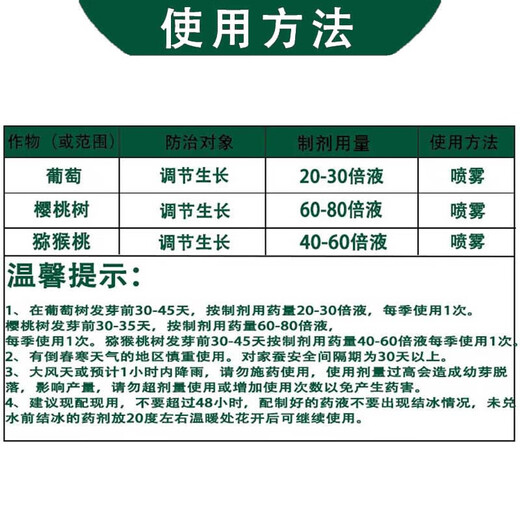 Beautiful bud 50% cyanamide grape kiwi nectarine sleep-breaking agent germination accelerator growth regulator 250g*1 bottle