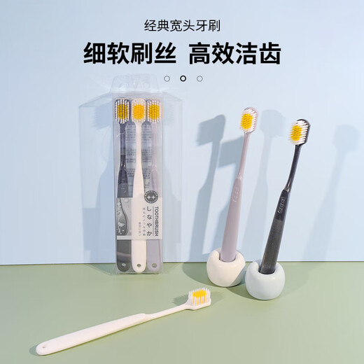 修洁修洁成人牙刷软毛牙齿清洁家庭装家用牙刷情侣牙刷旅游牙刷 软毛 3支 修洁成人牙刷(8820)