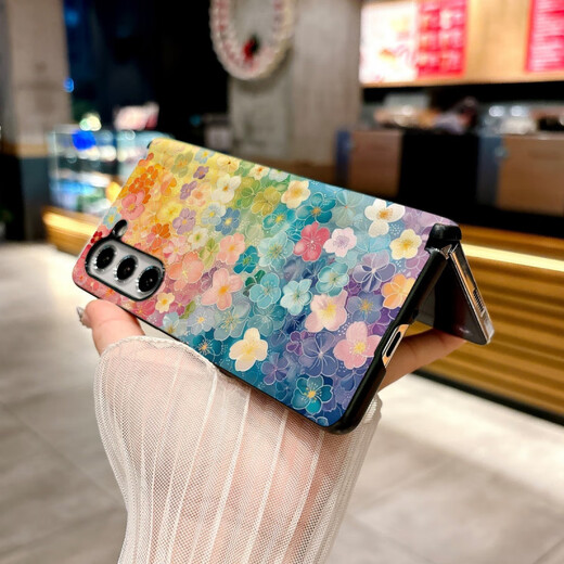 三星（SAMSUNG）【原装品质】三星 Z Fold6手机壳W25新款Fold5折叠屏Fold4W24保护 中轴黑边皮纹P3271黑白格子彩色爱 三星Galaxy Z Fold 6