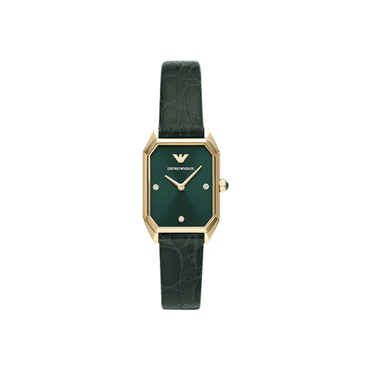 Emporio Armani (Enporio Armani) Valentinstagsgeschenk] [offiziell] Watch Fashion Square Dish Small Green Watch Quartz Watch Belt AR11149 AR11150 [Disc Small Green Watch] Kontakt Kundendienst 24mm