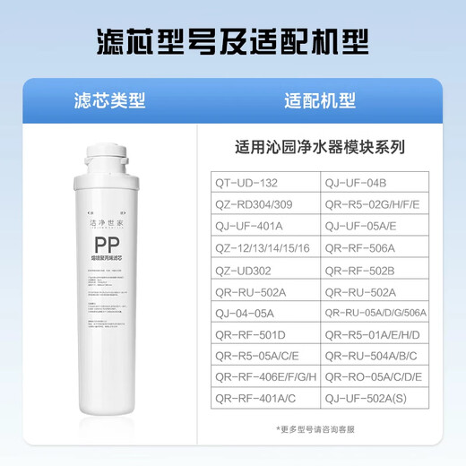 Clean Shijia is suitable for Qinyuan water purifier filter element module series QR-RO-05A/C/D/E QR-RF-501D QR-R5-01A/H/D complete set